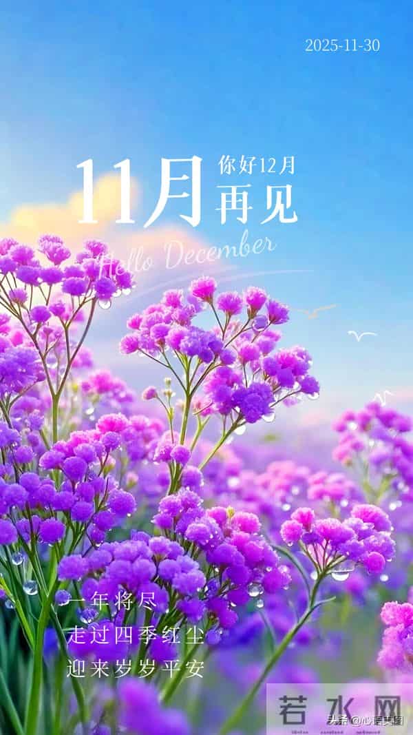 11再见文案图片，十一月最后一天朋友圈语录配图