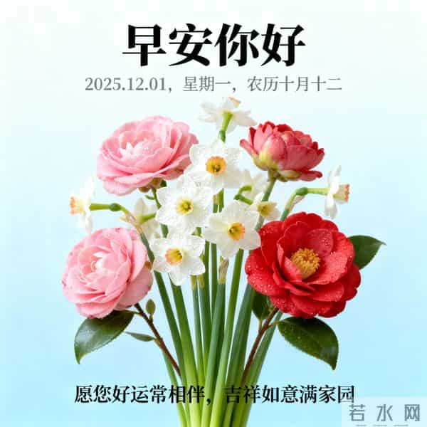 2025.12.01 十二月首日晨风寒 热粥暖胃启新程 早安奋斗好运连