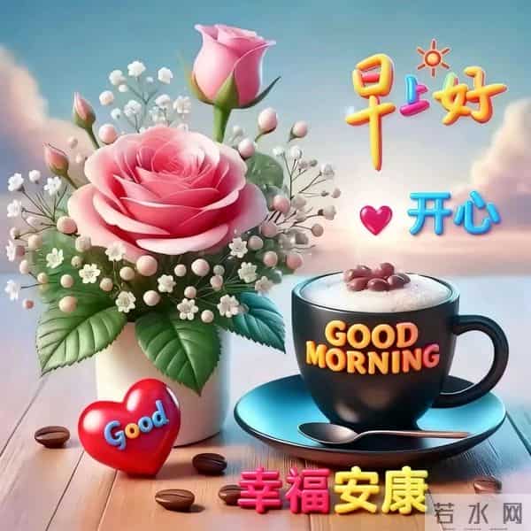 早安快乐！不问几时许，忙里寻闲适，烦忧全赶跑，顺遂无纷扰！