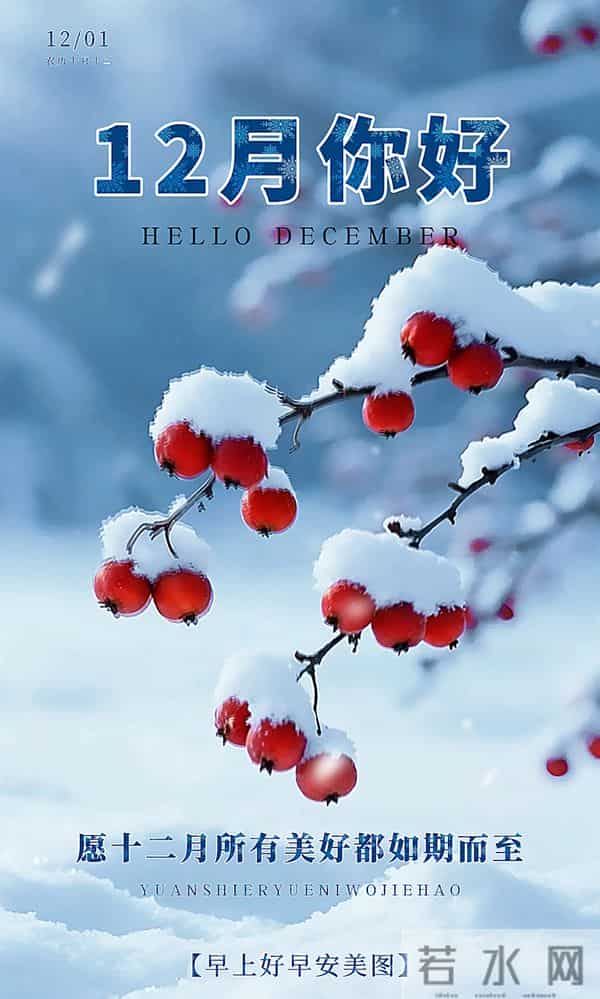 2025年12月1日周一早上好 早上好温馨问候语 早安祝福精美图片