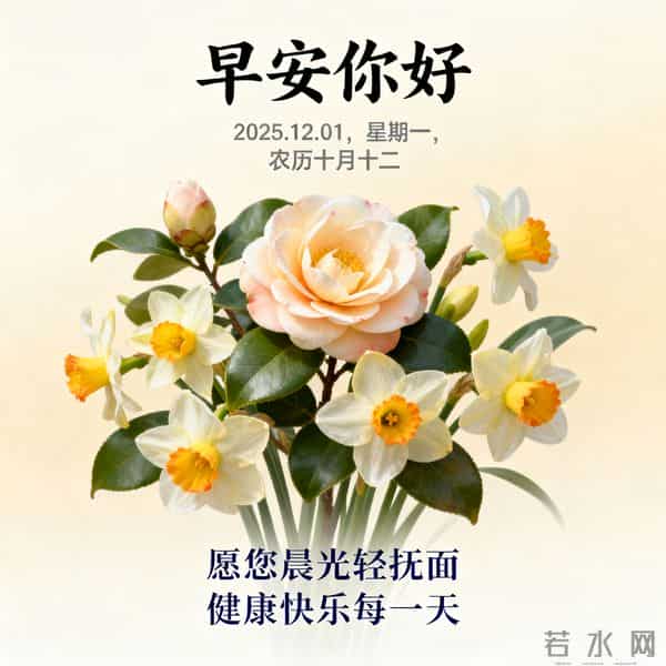 2025.12.01 十二月首日晨风寒 热粥暖胃启新程 早安奋斗好运连