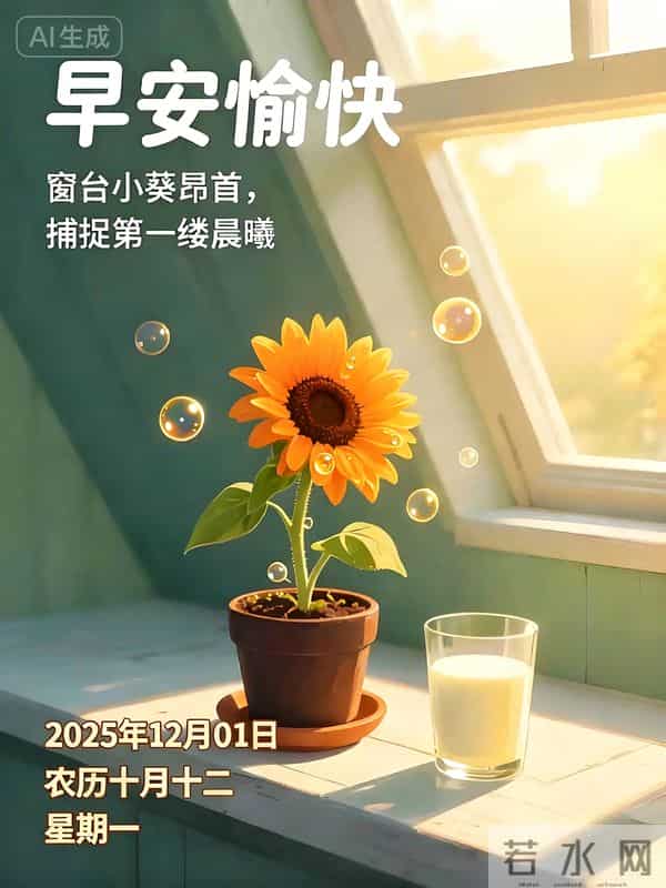 「12月1日」15张冬日早安图片：冬日有梦，幸福安宁