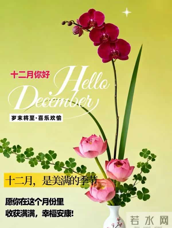 十二月你好 开启十二月 听雪落的声音等新年的烟火 十二月温馨问候语