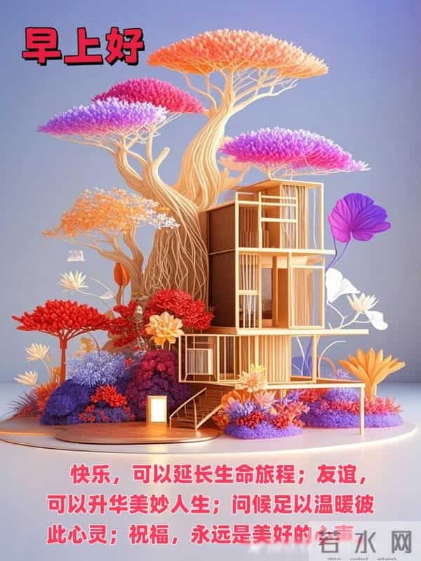 早上好早安祝福美图-浅冬生寒意，微光暖人心