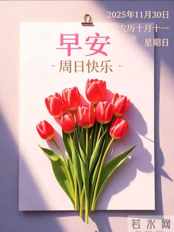 2025年11月30日周末愉快 早上好图片最新今天 温馨淡雅的早安图片