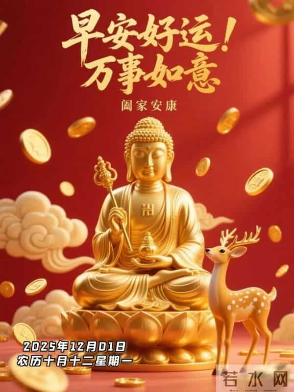 2025年12月1日早上好 十二月焕新 早安精美图片 周一早安 愿平安相伴