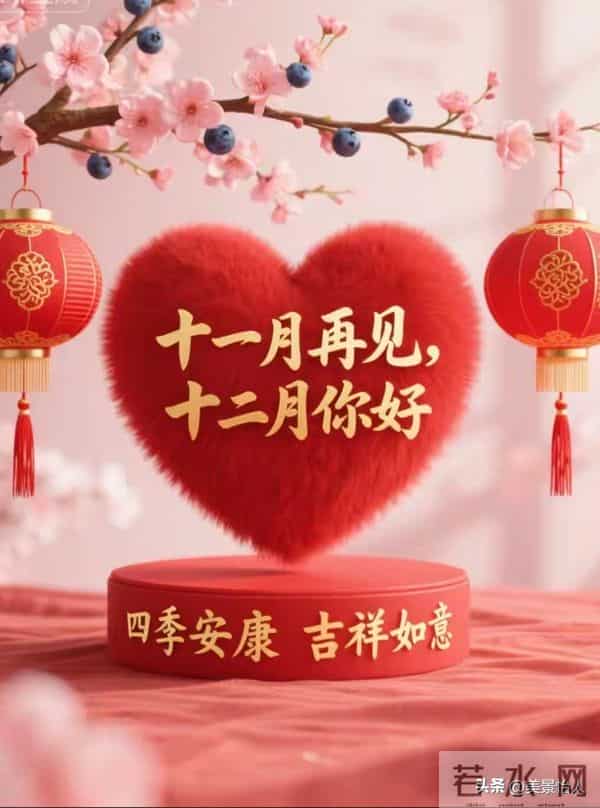 辞别十一月 迎来十二月新篇 愿日子清欢 万事顺意 前路皆有温柔期许