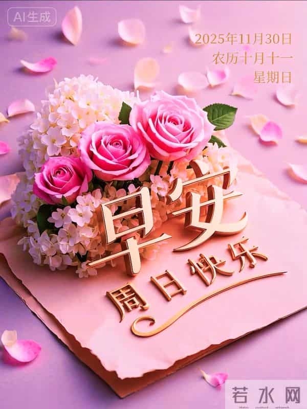 2025年11月30日周末愉快 早上好图片最新今天 温馨淡雅的早安图片