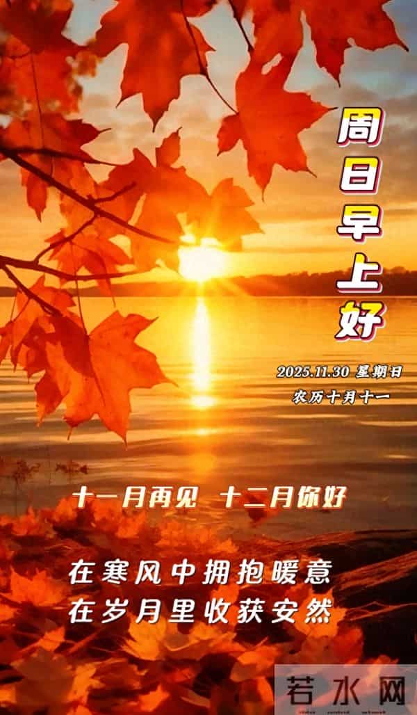 [2025.11.30]早安-十一月再见十二月你好 美好祝福语 祝您好运常伴