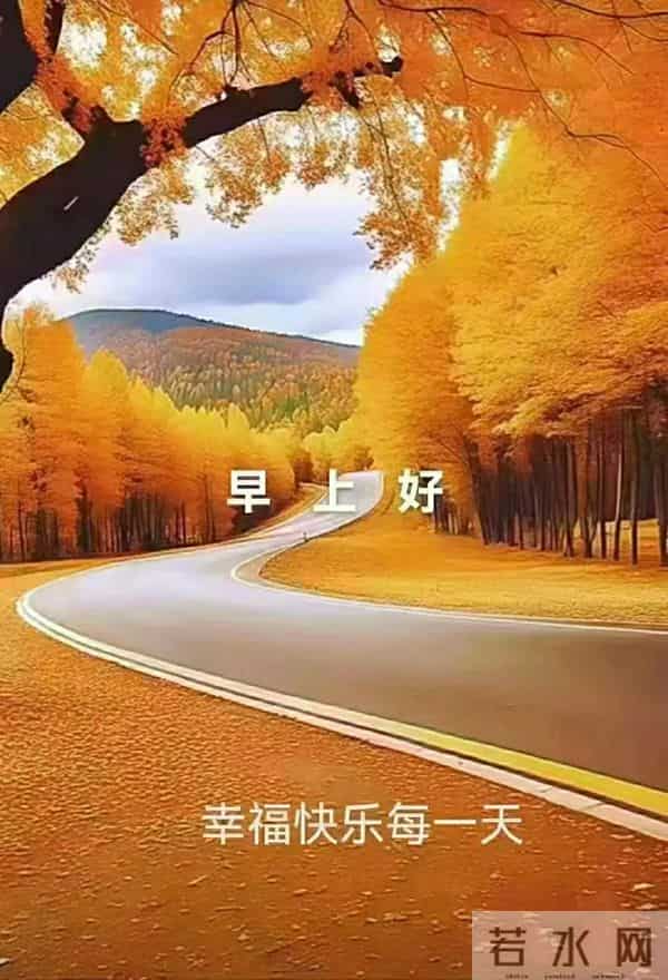 早上好早安祝福美图-浅冬生寒意，微光暖人心