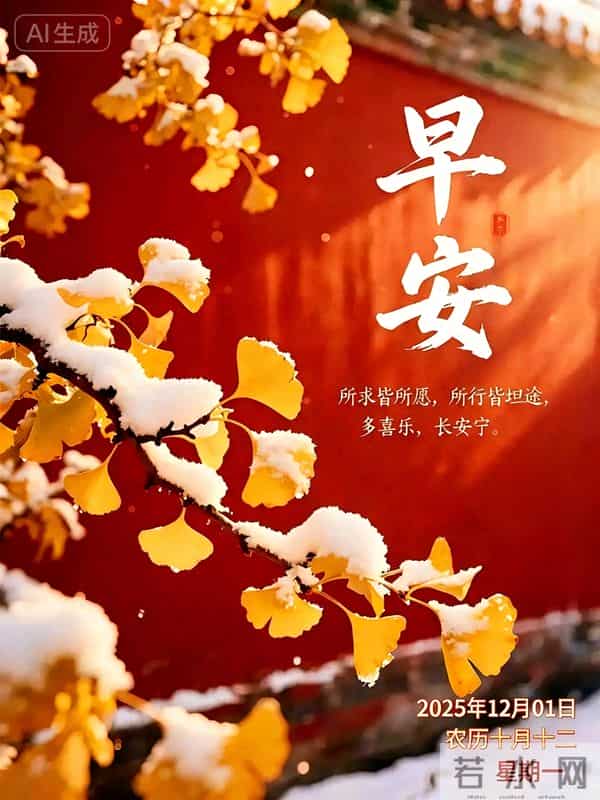 「12月1日」15张冬日早安图片：冬日有梦，幸福安宁