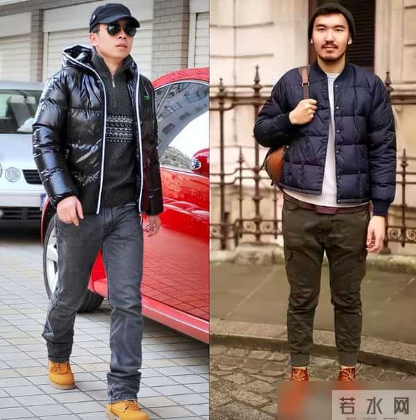 中年男人，冬季穿羽绒服少搭运动裤、运动鞋，看着帅气实则很普通