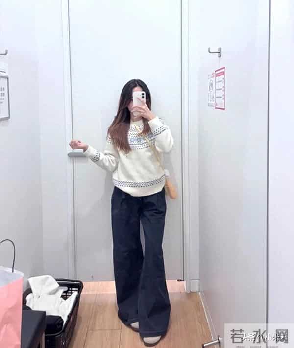 优衣库这件费尔岛毛衣，直接把韩系女主氛围感焊身上了！
