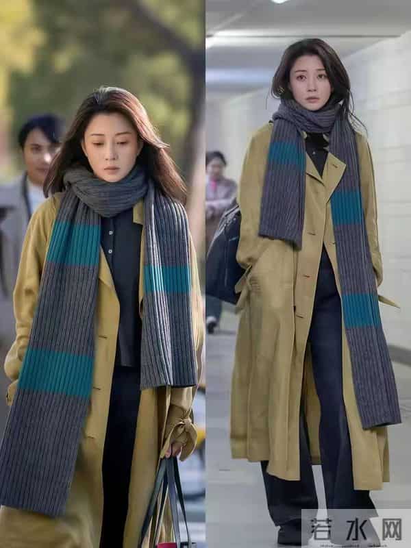 45岁殷桃的“毛衣+大衣”穿搭，才是中年女人的教科书！