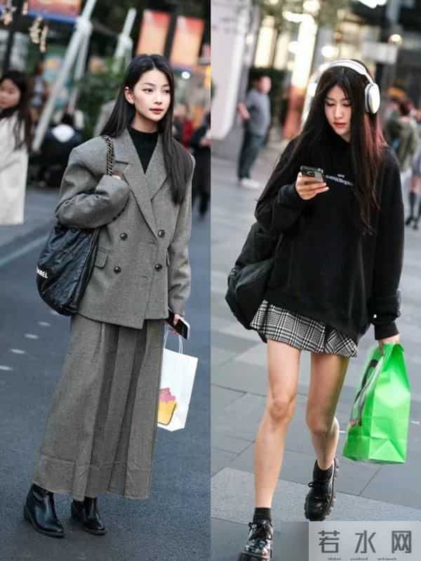 成都街拍太辣了，入冬后还在“秀身材”，又酷又美真惹眼！