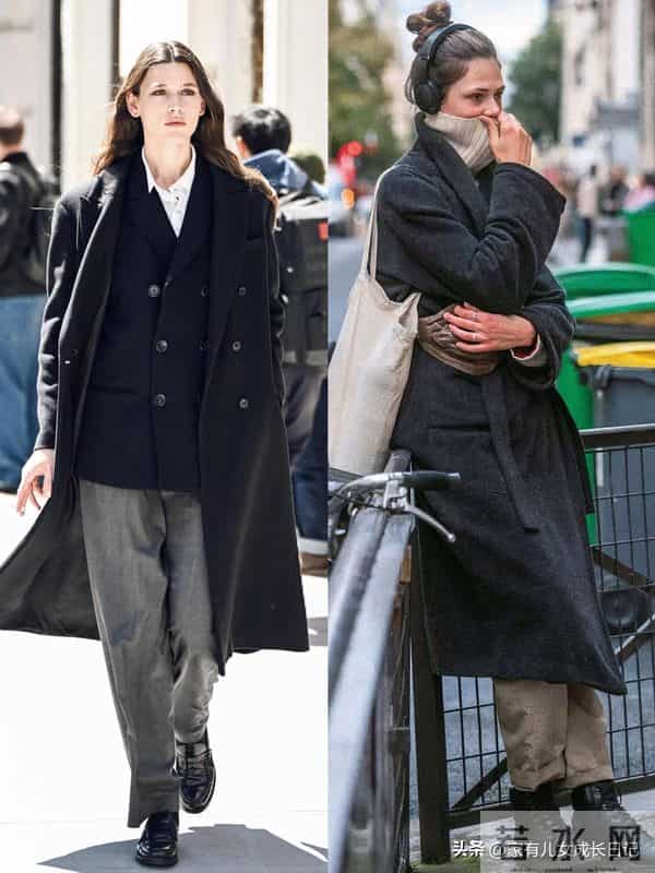 秋冬“街拍感松弛懒人友好ins穿搭”｜长款大衣、夹克，随性氛围