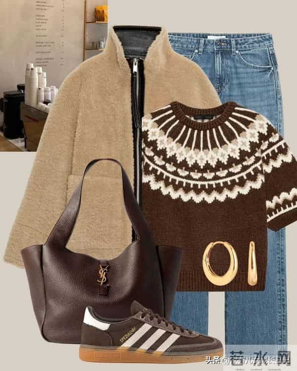 秋冬的美拉德风，12套咖色、棕色、焦糖色，通勤时髦低奢酷飒