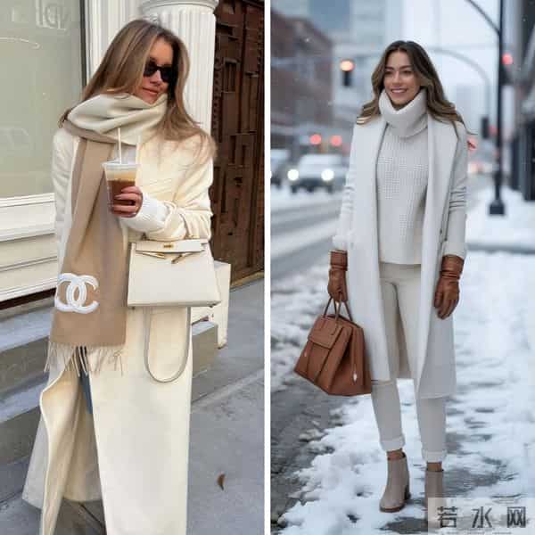 白色何以成为冬日高级色？简约搭配气场全开，尽显自信高级风