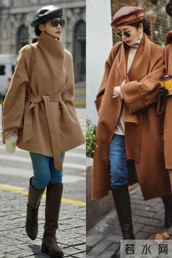 今冬最火搭配：大衣+长筒靴、短靴，保暖舒适又飒又美！