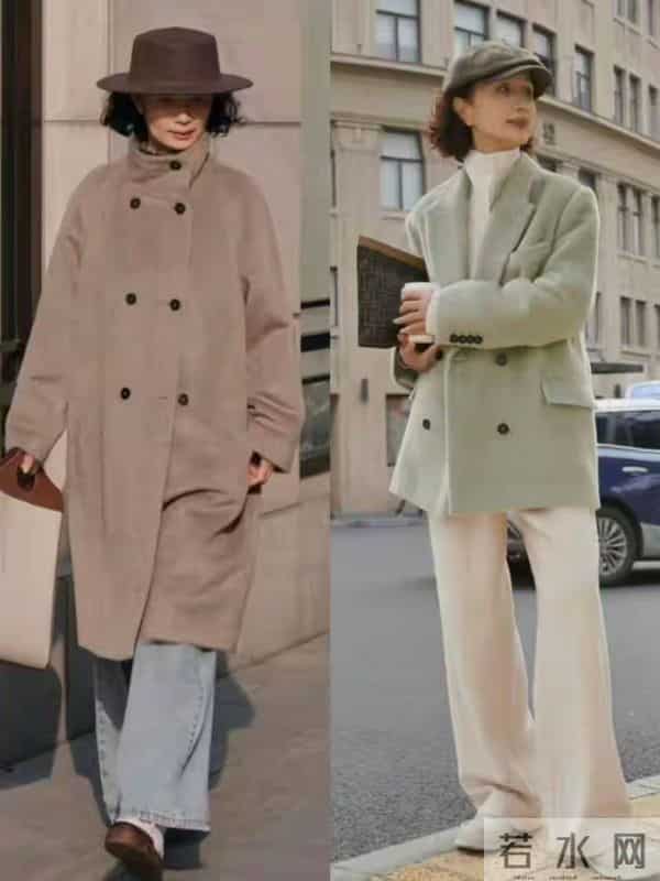 45岁殷桃的“毛衣+大衣”穿搭，才是中年女人的教科书！