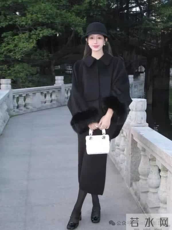 2025秋冬爆款小个子必收的蔷薇斗篷大衣，四色美到犯规