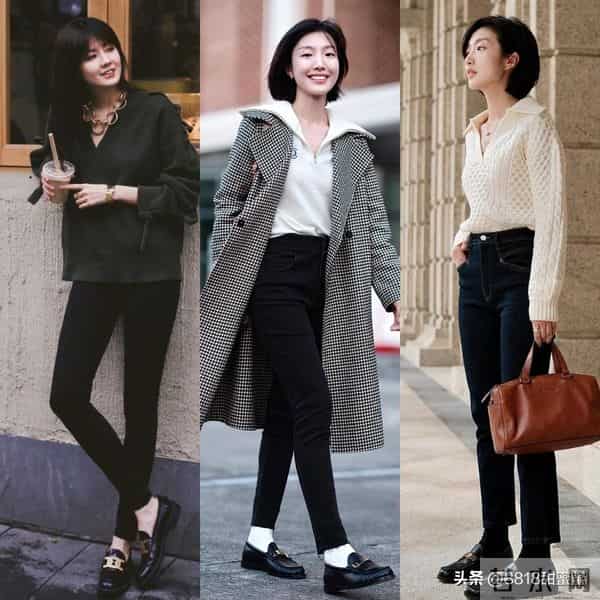 今秋最上头的搭配，就靠这一身“九分裤+乐福鞋”撑住