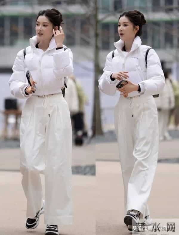 穿羽绒服，裤子该选“小脚”还是“阔腿”？看杭州、上海街拍就懂