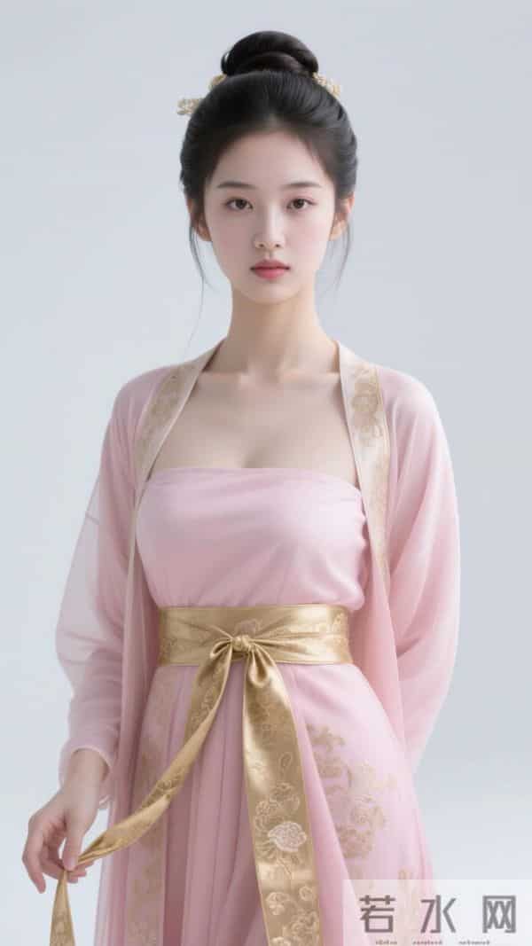 《粉纱金纹里的柔与贵》