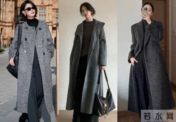 灰色大衣简单易学3个搭配技巧，好看时髦，冬季这样穿回头率超高
