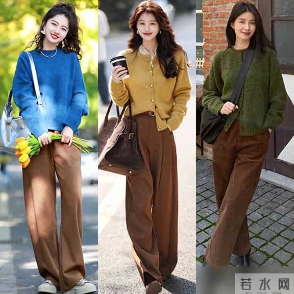 小白裤已失宠，今年秋冬最火的是“小棕裤”，学这几种穿搭太高级