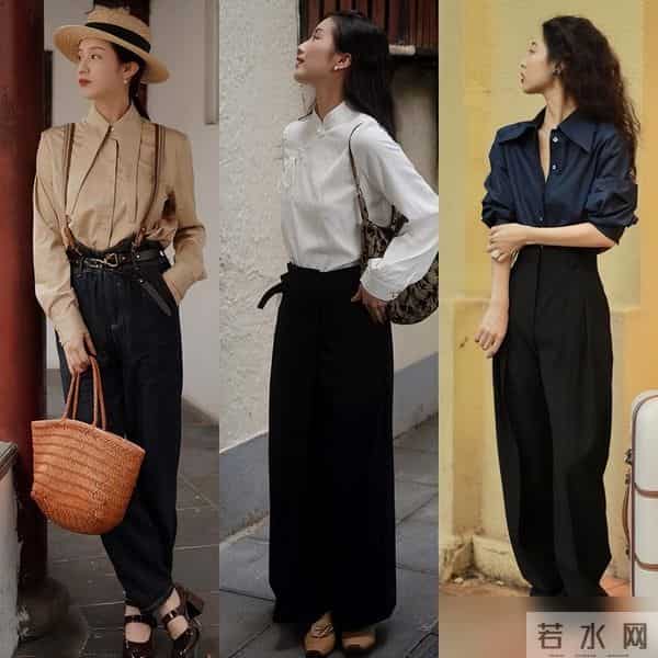 冬天，穿衬衣时建议搭配这4条裤子，知性又显瘦，小个子也能穿