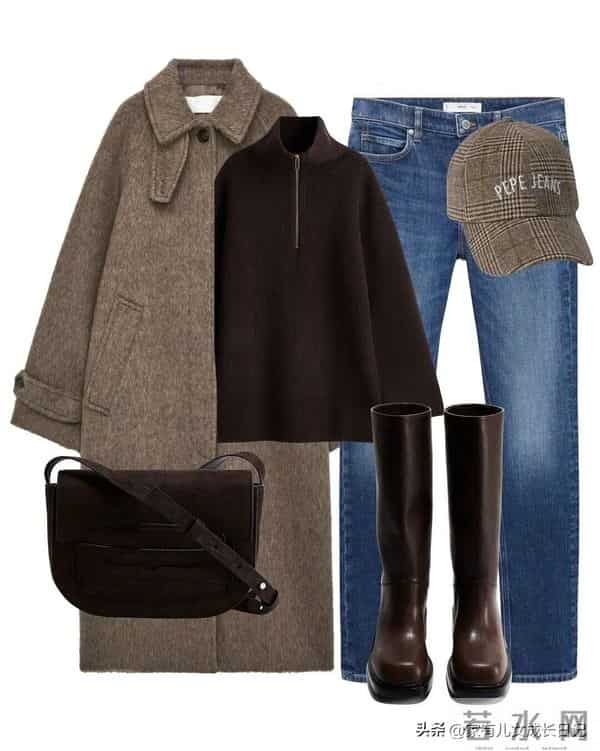 秋冬的美拉德风，12套咖色、棕色、焦糖色，通勤时髦低奢酷飒