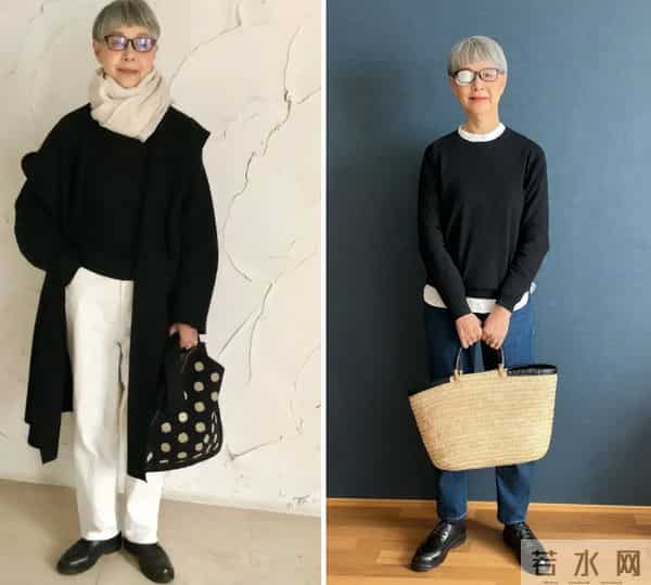 被这位60+白发奶奶惊艳到！长相不出众衣品却高级，美得优雅