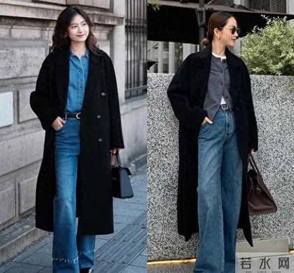 今年流行“羽绒服+阔腿牛仔裤”，保暖还显瘦，既遮肉又不显臃肿