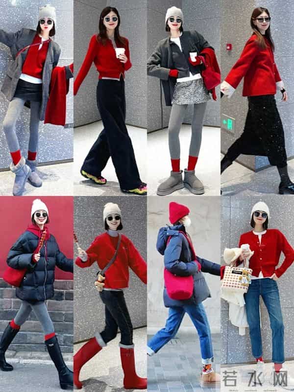 “红灰撞色+叠穿”凭什么成为节日穿搭顶流？看完秒懂