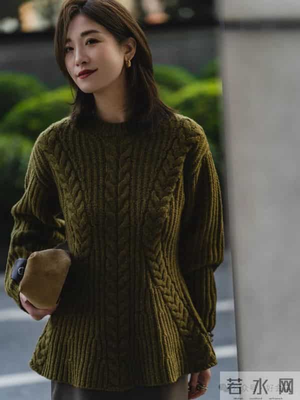 咸菜绿毛衣好漂亮