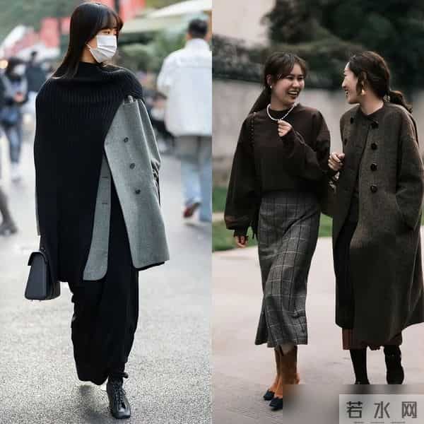 看到立冬的成都街拍才发现：满大街的“慵懒风”外套穿搭，太飒了