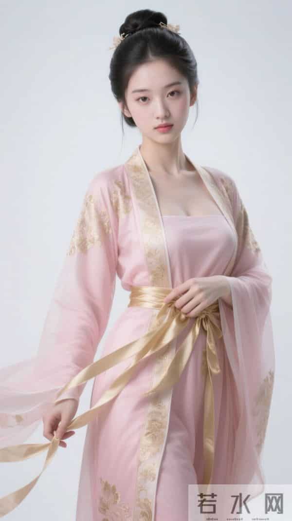 《粉纱金纹里的柔与贵》