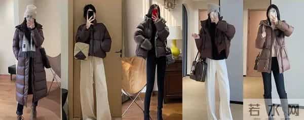 冬天咖色羽绒服配裤子：这么搭好看又时髦，直接抄作业