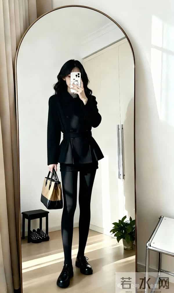 黑灰系拉松弛感穿搭“王炸杀招”！极简高级焊死！素人日常超绝！