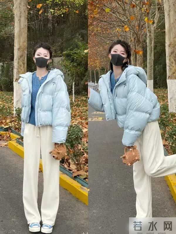 立冬后才发现：时尚是个轮回，阔腿裤+短羽绒真的太美了！