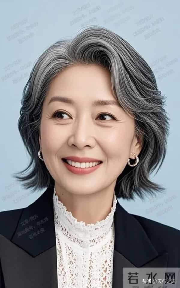 60岁的阿姨怕白发显老！接纳后把白发变成加分项，反而更有范儿