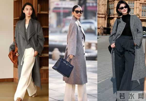 灰色大衣简单易学3个搭配技巧，好看时髦，冬季这样穿回头率超高