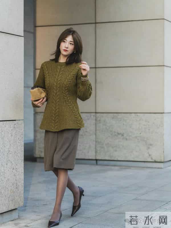 咸菜绿毛衣好漂亮