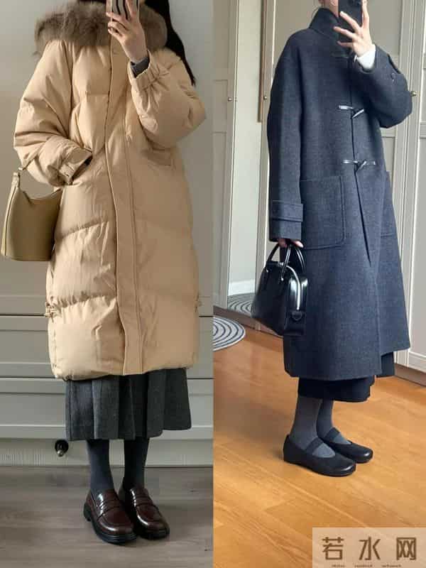 冬天这样穿长裙，时髦又保暖