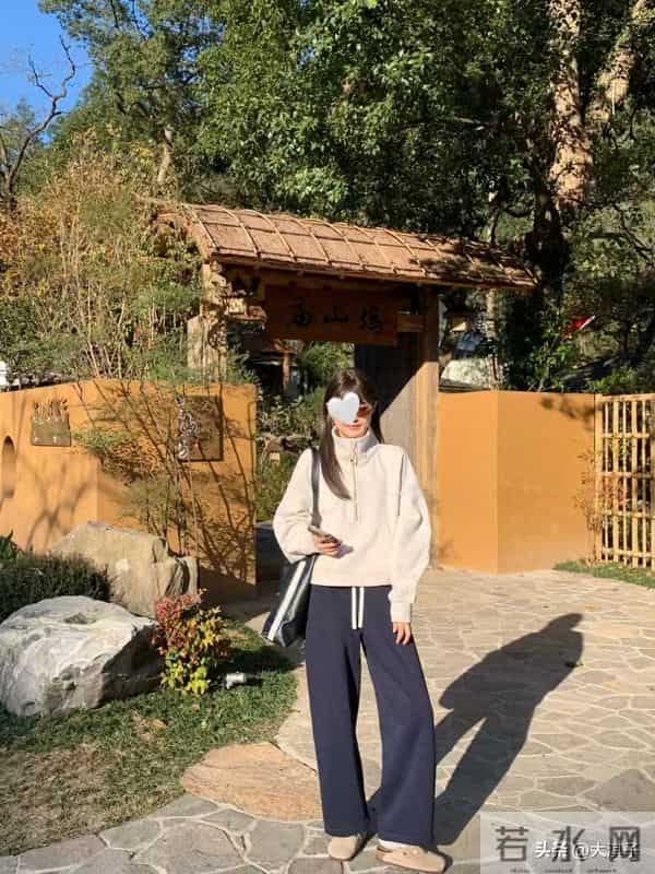 年糕厚绒阔腿裤