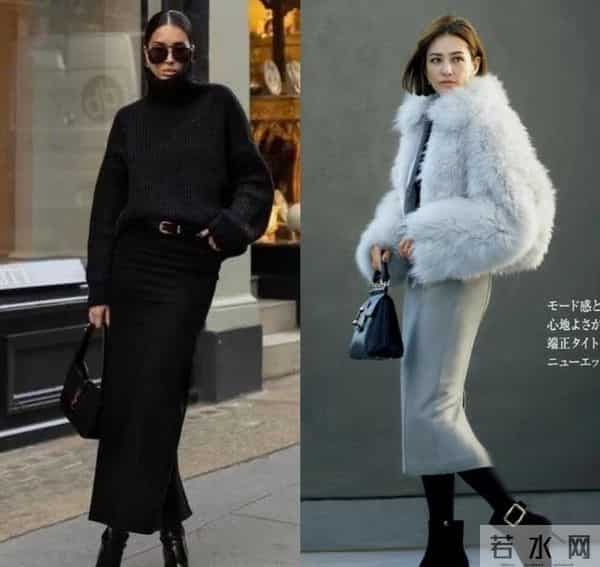冬天“长裙＋靴子”太好看，这样穿显瘦又时髦
