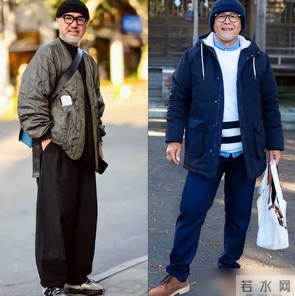 中年男人，冬季穿羽绒服少搭运动裤、运动鞋，看着帅气实则很普通