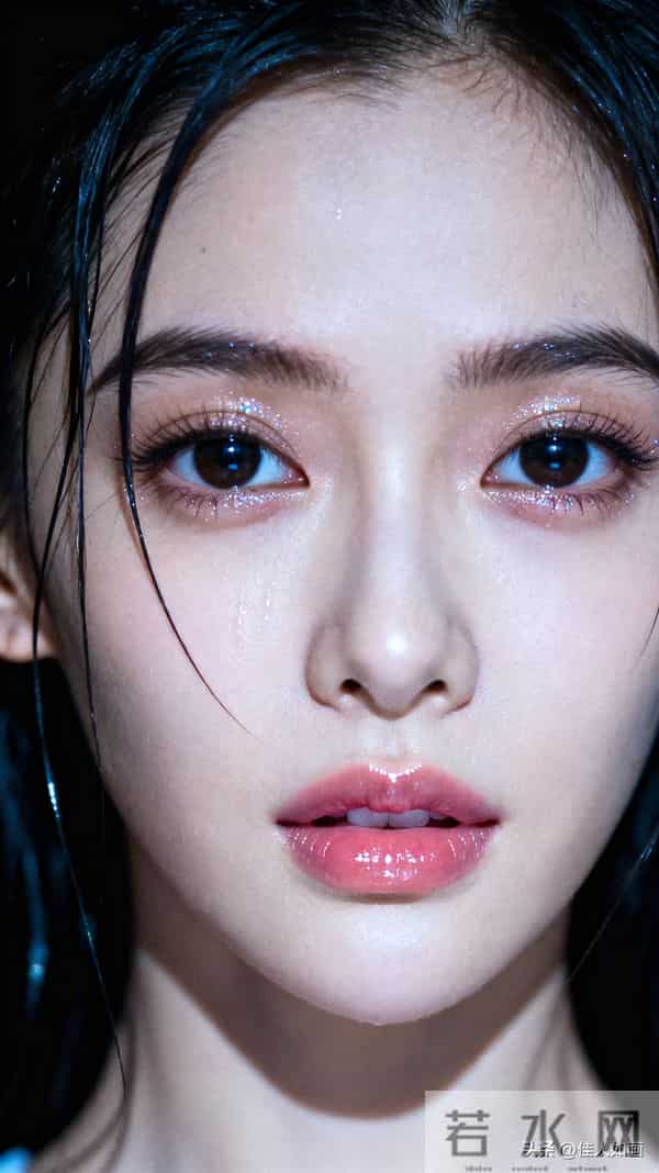 润唇嫩皮肤的漂亮模样