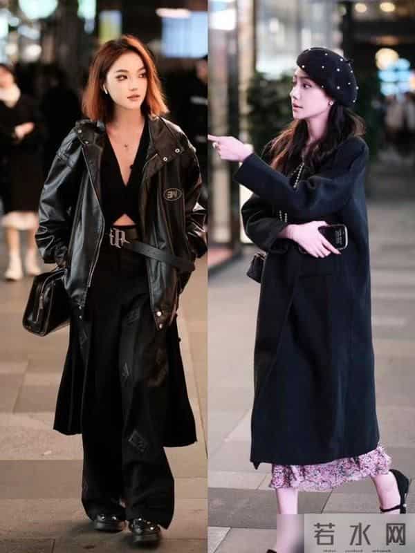 成都街拍太辣了，入冬后还在“秀身材”，又酷又美真惹眼！